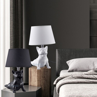 Lampe de Table créative en résine, bouledogue français, décoration de la maison, forme de chien, lampe de bureau, base d'animal, lampe de Table