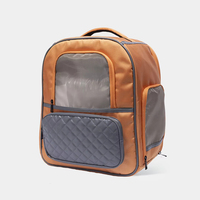 Transporteur design pour animaux de compagnie fournitures haut de gamme pour animaux de compagnie sacs à dos en cuir de luxe pour chiens transporteurs pour animaux de compagnie produits de voyage sacs respirants
