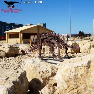 Patung fosil kerangka hewan dinosaurus 3d hewan kerangka kualitas Museum