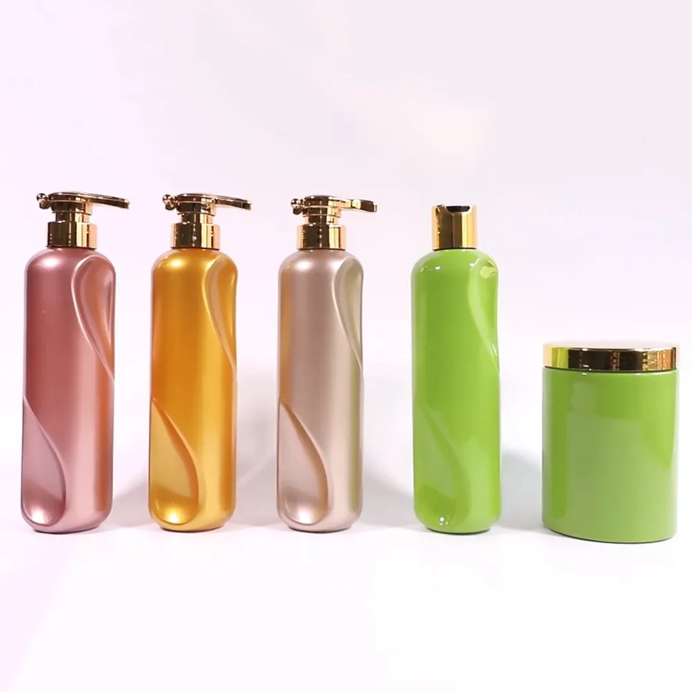 Оптовая продажа, Высококачественная Экологичная многоразовая пустая роскошная упаковка, пластиковая бутылка для шампуня для кондиционера для волос и мытья тела