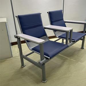 Fauteuil d'infusion Ke Ming Hospital KM-DH03 bleu 2 places avec accoudoirs pour salle d'attente de clinique - Product Image 3