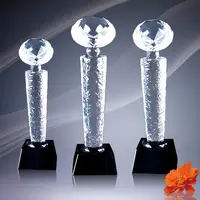 crystal glass diamond award K9 crystal trophy plaque