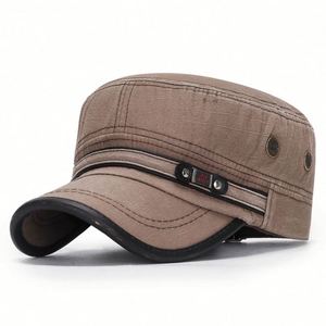 Four Seasons Universal Washed Vintage <b>Flat</b> <b>Cap</b> Leather Edge Retro Faded <b>Men</b> Women Casual Sports <b>Cap</b> Fishing Camp Hat <b>Cap</b> for <b>Men</b> - Product Image 3
