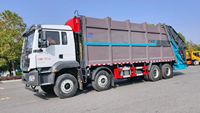 Camion Compacteur et Ramasseur de Déchets Diesel Shacman 40m, Transmission Manuelle 8x4, Moteur 350HP, Pompe, Émissions Euro 3