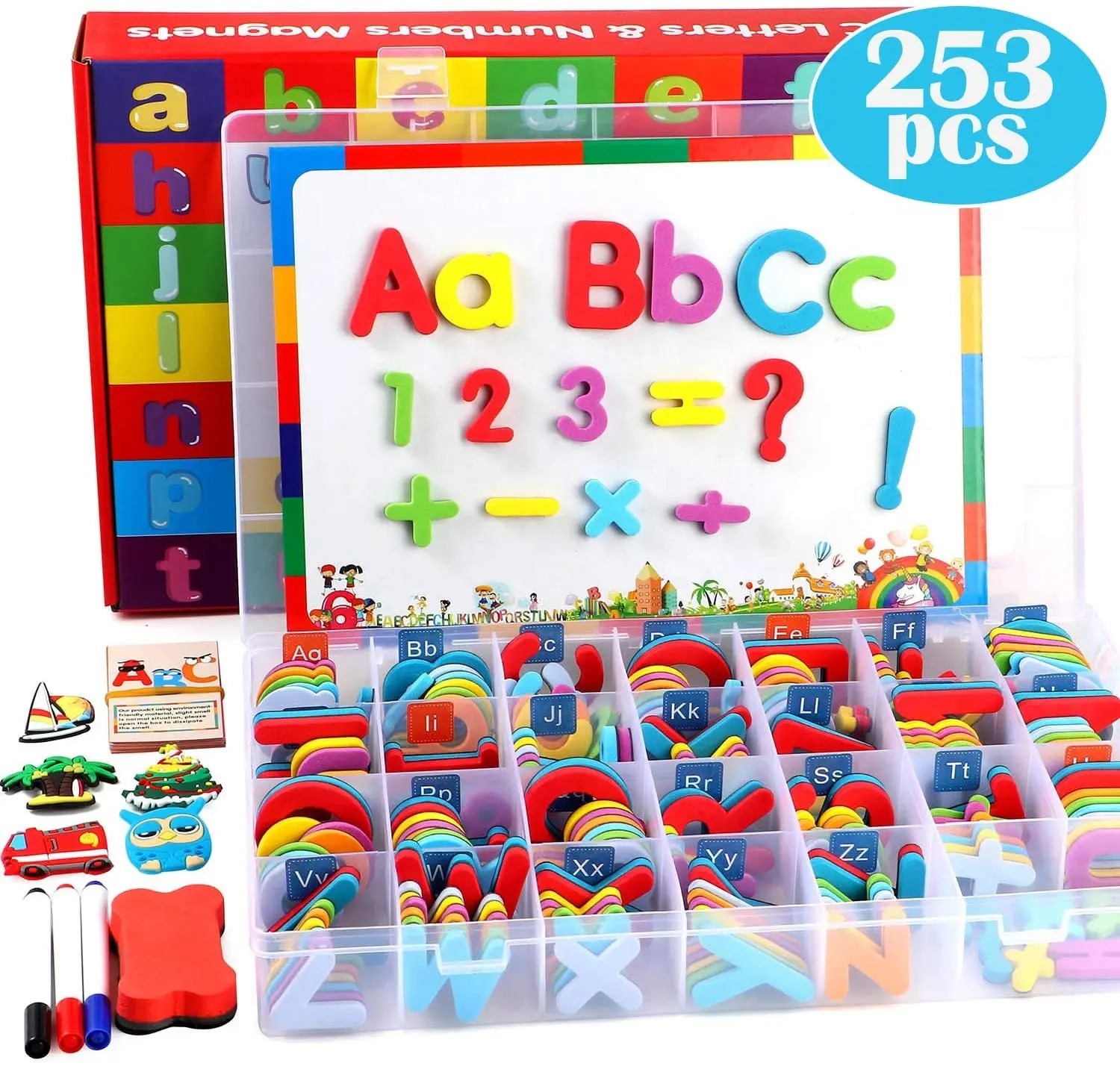 Милые игрушки, пластиковые буквы алфавита, магнитные буквы из пенопласта и цифры для обучения детей