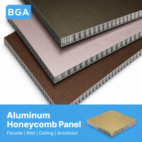 Panneau en aluminium anodisé gaufré motif nid d'abeille brun foncé rose, texture écorce brossée, pour cloison murale intérieure d'hôtel 5052