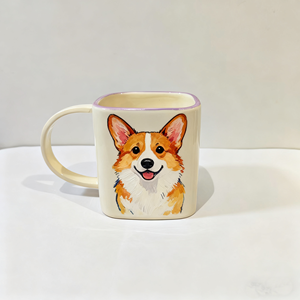 <span class=keywords><strong>Mug</strong></span> à café en céramique fait main avec motif de <span class=keywords><strong>corgi</strong></span> gallois peint à la main - Cadeau de vacances parfait - Product Image 6