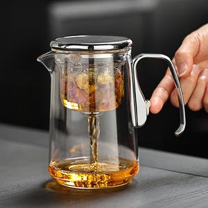 Nueva tetera doméstica con interior de vidrio y tapa de rosca con filtro de vidrio. - Product Image 4