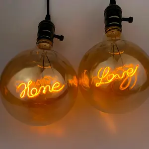 Wholesale Factory LED Filament Letter Bulb Love Hope Dream Text Bulbs