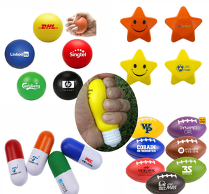Balle anti-stress en PU Formes et couleurs assorties durables Jouet anti-stress avec logo personnalisé - Product Image 3