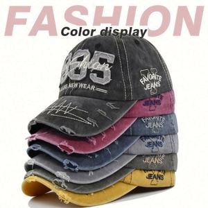 Gorra Deportiva de Fabricante con Aplique Bordado 1985, Estilo Dad Hat Desgastado, de 6 Paneles, de Sarga, Deportiva, Unisex - Product Image 2