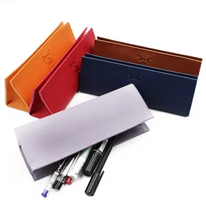 Lüks PU deri masa üstü düzenleyici dekorasyon kalemlik kılıfı kalem ambalaj kutusu ofis için