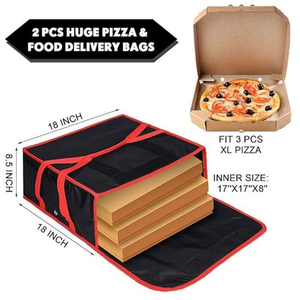 <span class=keywords><strong>Borsa</strong></span> Termica Grande per Consegna <span class=keywords><strong>Pizza</strong></span> e Trasporto Alimenti Caldi e Freddi con Maniglie Resistenti per Ristoranti d'Asporto e Servizi di Catering - Product Image 2