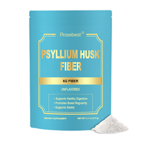 Fabricant en gros de suppléments personnalisés pour la santé intestinale, OEM, marque privée, poudre de fibres solubles de psyllium pur non aromatisé 6g