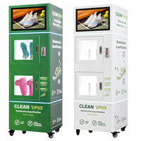 Machine de nettoyage à vapeur double compartiment commerciale pour chaussures, avec UV, laveuse-sécheuse et dispositif de brossage, 220V