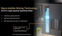 Dispensador de Agua Eléctrico Integrado Frío/Caliente Carbonatada con Purificador RO, Calentamiento en 3 Segundos, Inteligente, Portátil, 200 GPD, para Hogar y Exterior