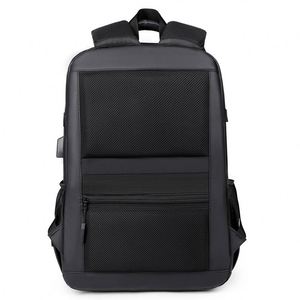Custom Men's Waterproof Notebook <b>Laptop</b> Backpack Anti-theft PU Multi Pocket Outdoor Bagpack Fashion City Commute School <b>Bag</b> - Product Image 6