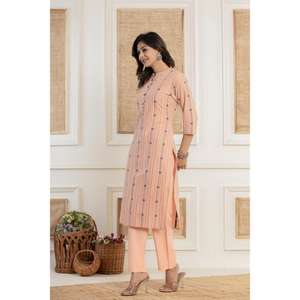 Pantalones Kurta rectos de algodón hechos a mano con hermoso diseño para mujer con conjunto Dupatta, ropa india de estilo pakistaní a precio al por mayor - Product Image 2