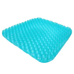 Coussin de siège de refroidissement en gel de glace flexible avec siège de massage confortable antidérapant noir chaise de bureau soins de santé libération de la douleur