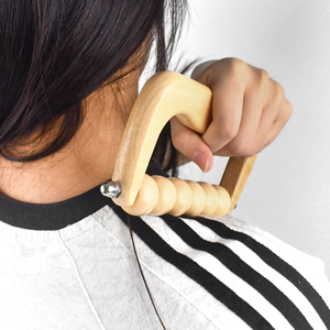 Masseur manuel en bois pour le cou et les épaules, 6 têtes interchangeables pour la thérapie par points de pression, relaxation musculaire profonde, nouveauté - Product Image 2