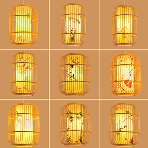 Suspension cylindrique en acier inoxydable, motif oiseau et fleur, LED lumière du jour, E26, hauteur réglable, télécommande, pour salon - Product Image 4