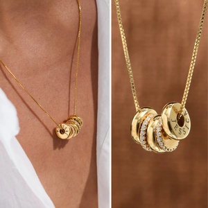 <span class=keywords><strong>Perline</strong></span> intagliate in acciaio inossidabile <span class=keywords><strong>collana</strong></span> <span class=keywords><strong>con</strong></span> pendente cavo rotondo scritte personalizzate gioielli ispirati intarsiati <span class=keywords><strong>con</strong></span> zircone CZ regalo da donna - Product Image 6