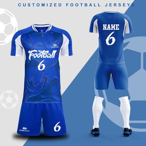 Set da calcio per bambini estivi maglia da calcio a scollo a V con taglio automatizzato e sublimazione per allenamento Top Style - Product Image 4