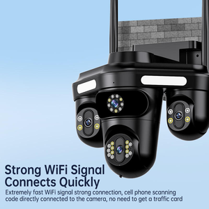 Bốn ống kính ba màn hình <span class=keywords><strong>camera</strong></span> an ninh 16MP 3ptz 360 độ giám sát không dây Wifi HD CCTV ngoài trời ip hệ thống - Product Image 3