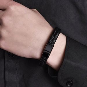 Pulsera de Cuero Personalizada para Hombre con Hebilla Magnética, Diseño Trenzado, Joyería de Moda - Product Image 2