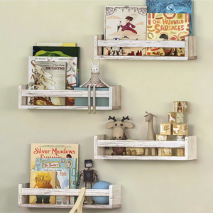 Estantes flotantes para pared, estantería blanca para niños, para habitaciones infantiles, estantes de libros para guardería, estante de libros para dormitorio - Product Image 3