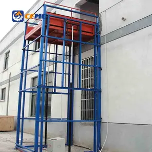 Hàng hóa công nghiệp nâng kho hướng dẫn đường sắt Nâng thủy lực treo tường Nâng Nền tảng