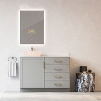 Miroir TV intelligent rétroéclairé VERCON avec écran tactile Android 11, étanche, anti-buée, 600*800mm, musique et vidéo