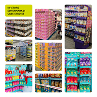 Présentoirs pliables écologiques personnalisés en carton ondulé pour produits promotionnels en point de vente