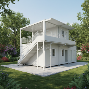 Maison conteneur OEM de luxe industrielle sur mesure à deux étages, préfabriquée, respirante, avec toilettes, salle de bain, dortoir, bureau et résidence - Product Image 1