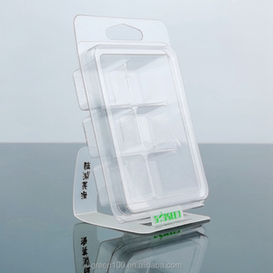 <strong>Custom</strong> Clear Plastic Candle 6 Cavity Blister Molds Transparent <strong>Wax</strong> <strong>Melts</strong> <strong>Clamshell</strong> Packaging with Square/Round/Heart Cativies - Product Image 5