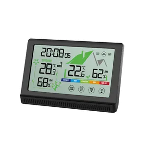 Station météo couleur sans fil avec thermo-hygromètre avec grand écran et design de mode température et humidité intérieures et extérieures