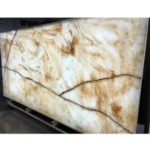 Wholesale Transtones Onyx Synthetic Alabaster Marble Veins Backlit Stone