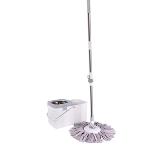 Kit de <span class=keywords><strong>nettoyage</strong></span> de sol domestique avec <span class=keywords><strong>roulettes</strong></span> Doublure en acier inoxydable <span class=keywords><strong>Seau</strong></span> circulaire Vadrouille à poignée plate - Product Image 1