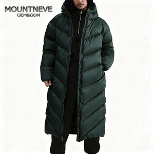 Manteau long unisexe coupe-vent imperméable à capuche chaud isolé confortable service OEM pour l'hiver usage quotidien extérieur urbain décontracté - Product Image 1