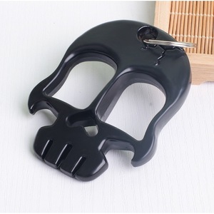 Llavero Multiherramienta de Defensa Personal con Forma de Calavera Plateada, Soporte de Mano para Combate al Aire Libre, Hebilla de Puño con Abrebotellas - Product Image 5