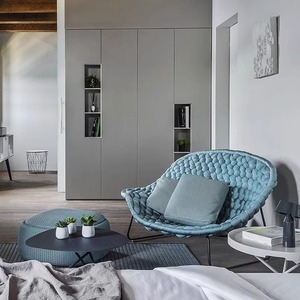 Canapé d'extérieur, design nordique, <span class=keywords><strong>coussin</strong></span> amovible, rotin PE importé, pour <span class=keywords><strong>salon</strong></span>, balcon, <span class=keywords><strong>jardin</strong></span> - Product Image 3