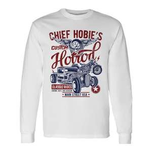 T-shirt à manches longues personnalisé de Chief Hobie, modèle Hotrod, Classic Rides Main Street Usa - Product Image 1