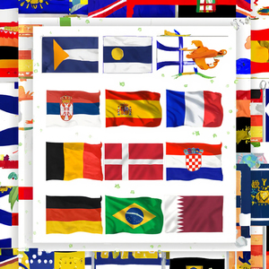 Banderas Nacionales de Poliéster con Impresión Digital, Estilo Gallardete, Económicas, para Usuarios Finales de Seguros - Product Image 3