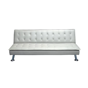 Sofá <span class=keywords><strong>Cama</strong></span> Futón Moderno de Color Blanco Suave para Hotel, Sala de Estar, Dormitorio y Oficina, Hecho de Tela Resistente - Product Image 3