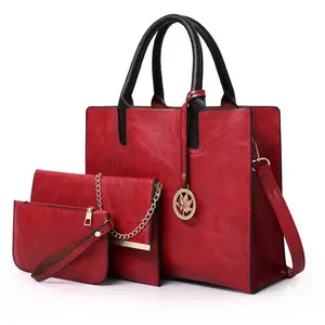 महिलाओं ने बैग पर्स पर्स पर्स के हैंडबैग का निर्माण किया 3 पीसी महिलाओं की लक्जरी कंधे की थैलियां