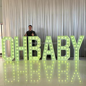 ZKAI Fournitures <span class=keywords><strong>de</strong></span> décoration <span class=keywords><strong>de</strong></span> fête, lettres lumineuses LED, OH BABY, lettres géantes <span class=keywords><strong>de</strong></span> 4 pieds, lettres lumineuses pour fond <span class=keywords><strong>de</strong></span> scène <span class=keywords><strong>de</strong></span> mariage - Product Image 2