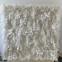 Mur de fleurs artificielles réalistes enroulable 8ft x 8ft, directement de l'usine, pour mariages, fêtes, événements et décorations de rentrée scolaire