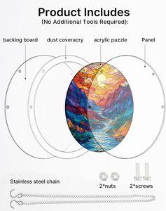Attrape-soleil en acrylique à suspendre à <span class=keywords><strong>la</strong></span> fenêtre, 8,9 pouces, motif <span class=keywords><strong>montagne</strong></span> et lune émaillé, cadeau d'anniversaire unisexe, décoration intérieure - Product Image 5