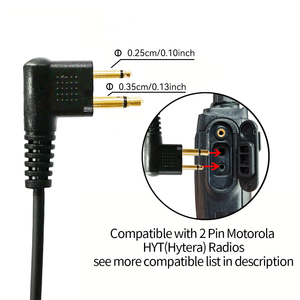 Auricular ETMY de 2 Pines en Forma de G con Micrófono PTT y Conector M para Radios Portátiles DP1400, P3688, DP405, DP485, R2 - Product Image 4