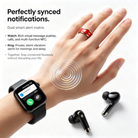 Dispositivo de Tecnología de Salud Portátil OEM ODM, Monitor de Sueño y Actividad Física HRV, Anillo Inteligente con Monitor de Frecuencia Cardíaca, Reloj, Auriculares